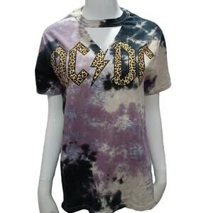 NWOT BAND TEE AC/DC MARBLE WASH CHOKER TEE SIZE SMALL